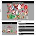 Christmas window decals with Santa Claus and Reindeer, static cling film for holiday decor - YCSD-040 Christmas Wreath Santa