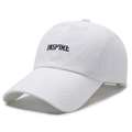 Atmungsaktive weiße schnelltrocknende Baseballkappe mit schwarzer INSPIRE-Stickerei für den Sommer - Verstellbar / Weiß