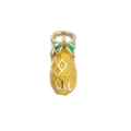 Macro view of a yellow pineapple charm with green leaves for DIY necklaces or bracelets - 03-Pineapple