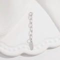 Catena di estensione a goccia in argento sterling S925 per collane e bracciali - Oro bianco