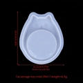 Stampo in silicone a forma di gatto per vassoio portaoggetti DIY resina 13,2x11,1cm - Stampo per Vassoio di Immagazzinaggio Corpo del Gatto-SN#17
