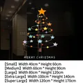 UV printed Christmas tree static window decal with stars and Merry Christmas text - Spiral Christmas Tree (SDUV-223)
