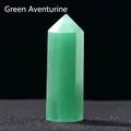 Polished Green Aventurine crystal hexagonal prism wand point for desktop decor - Green Aventurine / Single Point 4-5cm