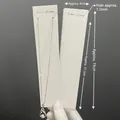 Silver necklace with teardrop zircon pendant displayed on white fashion jewelry card - kp744 Card (approx. 4*19, approx. 100pcs)