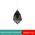 Addobbo geometrico in vetro grigio fumo, dimensioni 10x9x6 cm per l'albero di Natale - Stile Geometrico Grigio Fumo 03