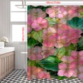 Tenda da doccia floreale rosa stile vetro colorato con dimensioni 180x180 cm - 90*180cm / verde oliva
