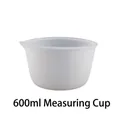 600ml translucent silicone measuring cup with double scales and V-shaped spout for DIY - 600ml Measuring Cup