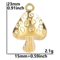Tabella dettagliata delle taglie del ciondolo a fungo con altezza 23mm e larghezza 15mm - Pendaglio Colore Oro
