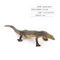 Spotted lizard animal model toy figure, brown finish with detailed spot patterns - Dark Brown Spotted Monitor Lizard Model (ZQ1544)