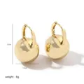 Elegante goldene Kugelohrringe mit Hochglanz-Finish und minimalistischem Creolen-Design - Gold