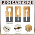 Three-piece wooden cutlery wall decor set featuring spoon knife and fork silhouette designs - 12*30*0.5cm*3pcs / Utensils Hollow Splicing Style (Y24Y51070_Q)
