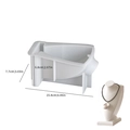 White silicone mold for resin body art necklace stand with 15.4cm size dimensions - Silicone Mold / NO.3 Jewelry Display Stand