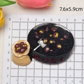 Detailed view of roasted chestnuts miniature resin magnet with size measurements - Sugar Roasted Chestnuts