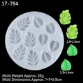 Translucent silicone mold for making detailed maple and leaf fondant cake decorations - 2# (Multi-Hole Small Leaf Style) / Clear
