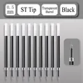 10-piece pack of 0.5mm ST-tip black ink refills for retractable neutral gel pens - Transparent Refills Black Ink (10Pcs/Bag) / 0.5mm ST Tip