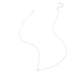 Minimalist silver chain necklace with a smooth small cross pendant and lobster clasp - Letter X Style (XL2131【X】)