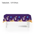 Starry sky space themed birthday party tablecloth featuring astronauts and rockets 137x274cm - Tablecloth 1PC-Starry Sky