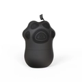 Black silicone pet paw cleaner cup with soft bristles for deep massage and cleaning - Cat Paw Black with Comb