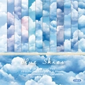 Blue Skies 6x6 inch paper pad for DIY scrapbooking with 12 cloud sky designs - 21001a 24 Sheets