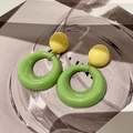 2503233d Green Large Round (s925 Silver Needle)