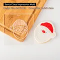 Santa Claus cookie cutter and fondant stamper for Christmas baking theme - Pattern 6.9x7.6cm/Frame 11.8x11.2cm
