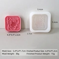 Square DIY silicone mold for handmade soap and lucky character scented wax crafts - Growing Up Happy