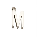 Polished silver stainless steel letter M pendant necklace for women in minimalist style - Steel M (With Chain) / Silver-Letter M