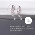 4# Feuille Aile (Argent) Seule/Tige 0.8mm