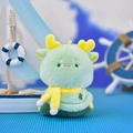 Cute green dragon plush keychain with yellow scarf in a nautical themed setting. - 12cm / Legless Scarf Dragon