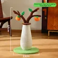Persimmon tree sisal cat scratcher with orange plush balls and 57cm height - Persimmon Tree Post-Sisal Rope Style