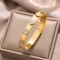 190 Gold And White Bracelet