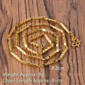 Gold-plated link necklace 45cm chain with wave texture and 8g weight for women - Curved Floral Link Chain (X4717)