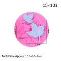 Pink leaf-shaped silicone mold for DIY cake decorating and chocolate crafting - Size 6 / Pink