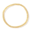 Bracelet minimaliste en perles ambrées translucides avec perles rondes au style vintage - Ambre