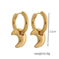 Pendientes de corazón en oro de 18K pulido con altura 2,2 cm y peso 6,0 g - Luna / Dorado
