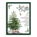 Papier cadeau Noël kraft imperméable avec motifs sapin et boîtes de style aquarelle - Conte de Noël Style B