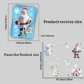Size details of 4 sheets Christmas snowman window stickers for a large home holiday display - JDT-X40 Christmas Style