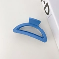 Minimalist matte blue resin hair claw clip in a half-moon design for elegant hairstyles - Semi-Circle Style / 9cm / Blue