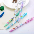 Cute retractable gel pen set with pastel colors and Kawaii cartoon illustrations for school - 0.5mm-Single Price / Naughty Rabbit Style