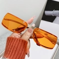 Y2K steampunk oval sunglasses with orange lenses and decorative silver rivets on frame - Gold Frame Champagne Lens