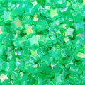 Translucent green star beads with AB coating for DIY jewelry making and crafts - Green Five-point Star / 19g/Pack (Approx. 100pcs)