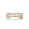 Detail of hip hop grillz with full pave cubic zirconia on a polished gold-plated metal base - Gold (Bottom)