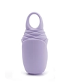 Purple silicone face ice roller and rose-shaped massager tool for facial cooling - Ring Rose Style-Purple