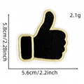 Black and gold thumbs up embroidered patch for graduation season, 5.8cm x 5.6cm size - Thumbs Up Style-7#