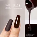 Vernis à ongles végétal chocolat F118 avec finitions mate et brillante - F118 Chocolat