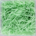 Light green shredded raffia paper filler in a transparent gift box for Easter packaging - Green