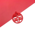 Chinese New Year red round double happiness alloy pendant for DIY jewelry making - New Year Double Happiness