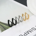 Minimalist U-shaped stainless steel earrings in black, silver, and gold polished finishes - U-Shape (Single) / Silver