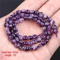 4mm facettierte lila Amethyst-Edelsteinperlen zum Auffädeln, 15 Zoll lange Perlenkette - 15 Zoll/Strang / 4mm Münzperle