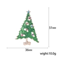 Sparkling green glitter Christmas tree brooch with colorful rhinestones and gold alloy trim - Green Glitter Powder Style (Christmas Tree 29)